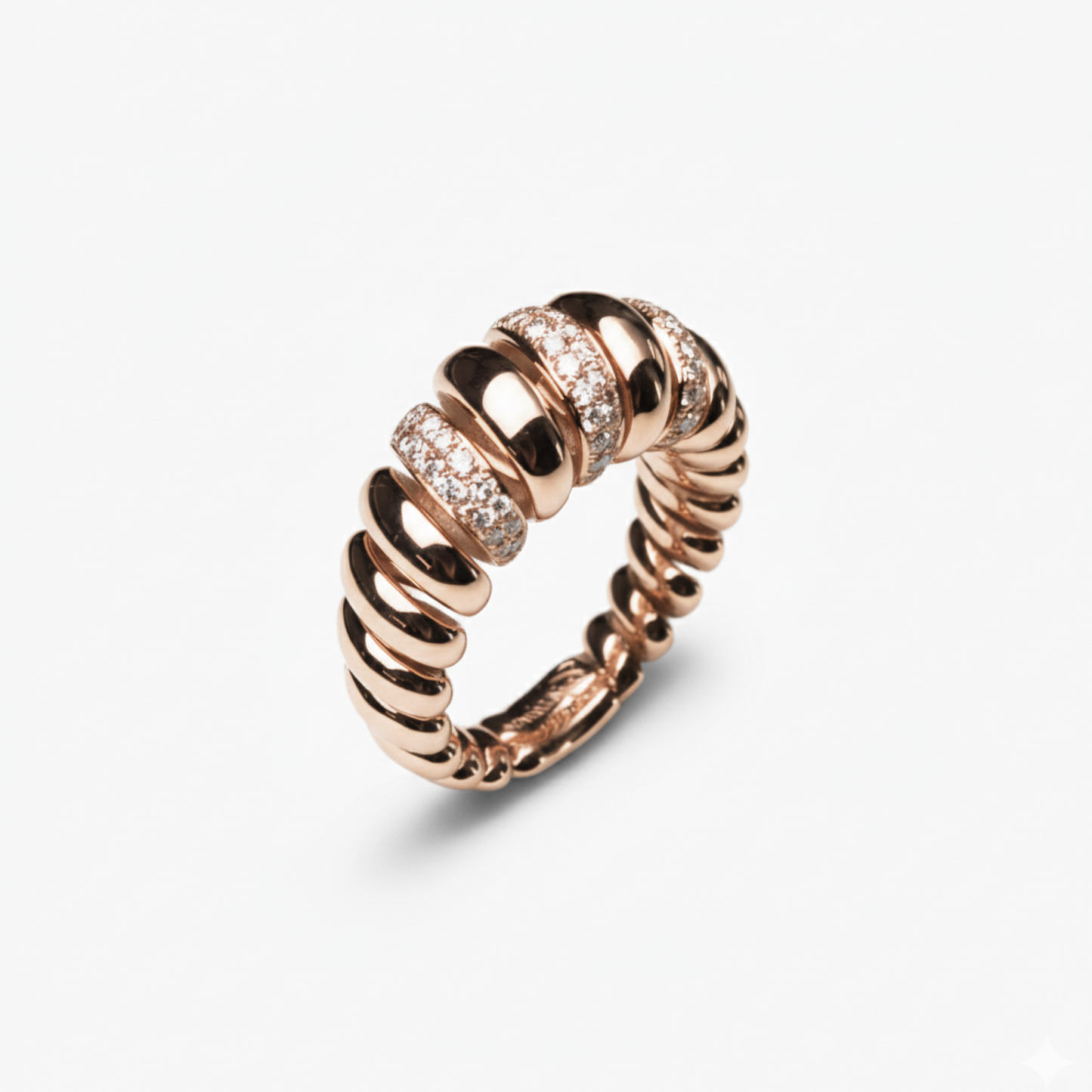 3 Rows Paved Ring Small Model