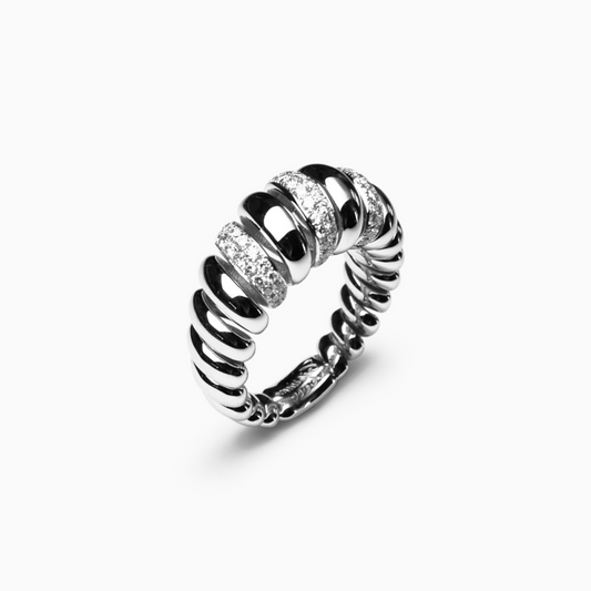 3 Rows Paved Ring Small Model