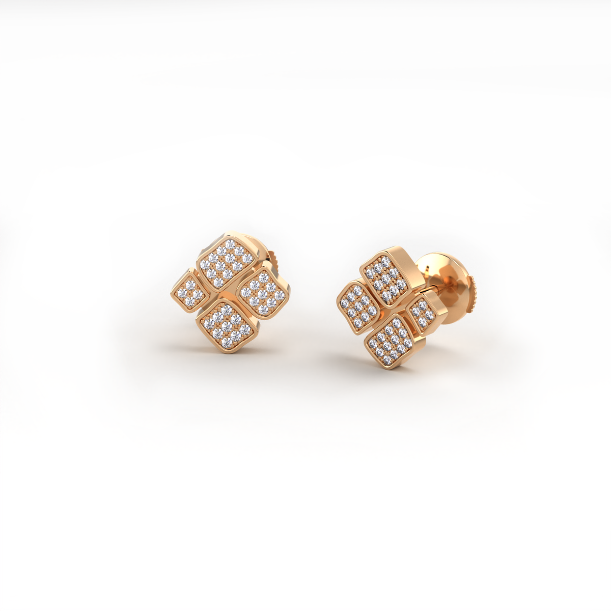 Stud earrings Full Paved Large