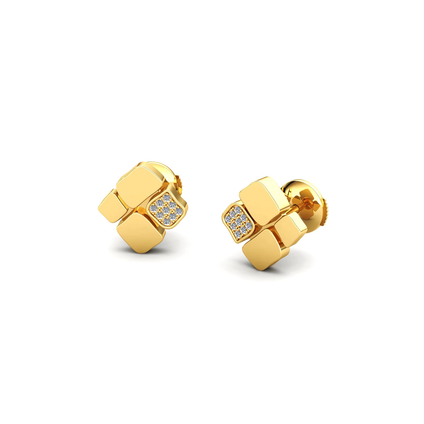 Stud Earrings 1 paving