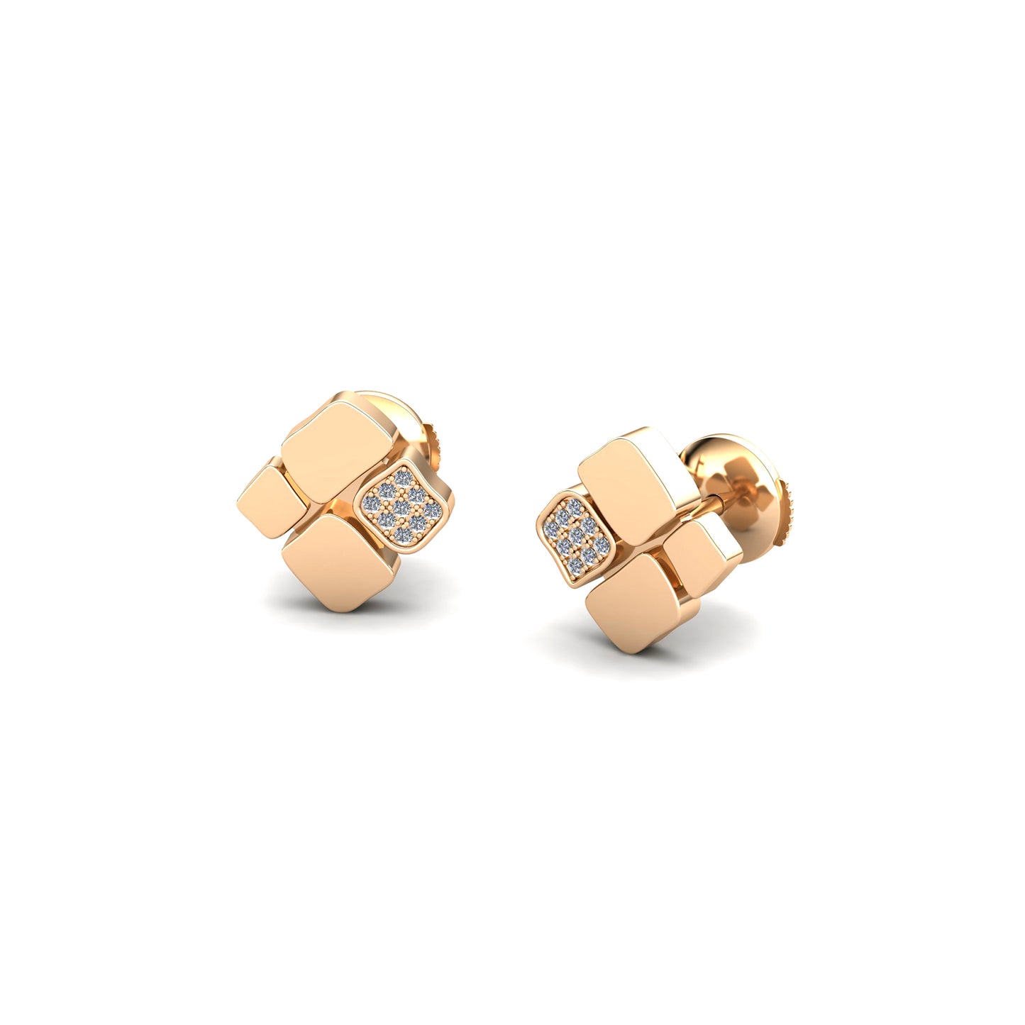 Stud Earrings 1 paving