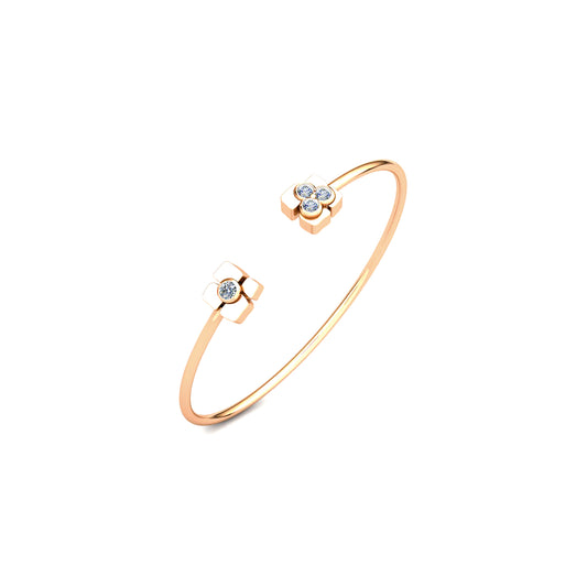 Bangle bracelet 1 closed Diamond & trio