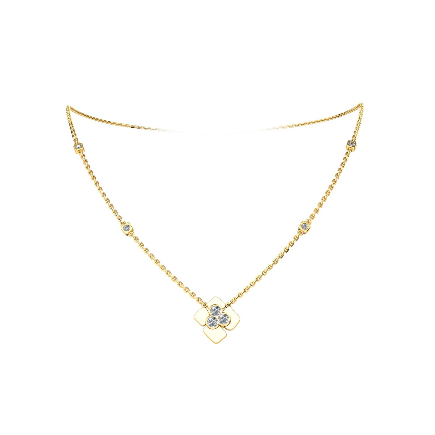 Pendant 1 closed Diamond & trio