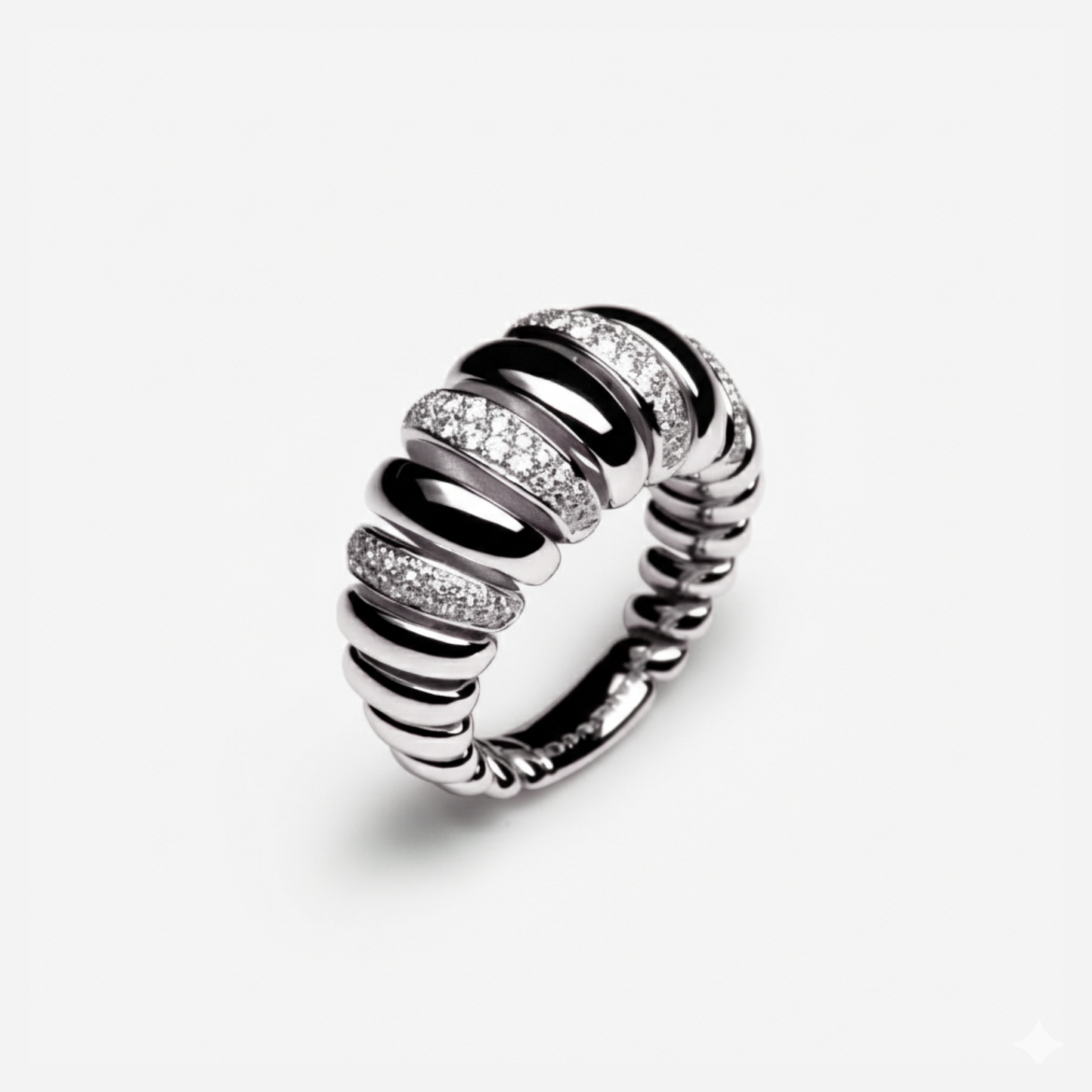 4 Rows Paved Ring Large Model
