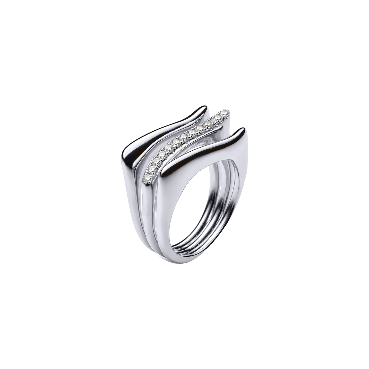 Desvio 3 Wave Diamond Ring