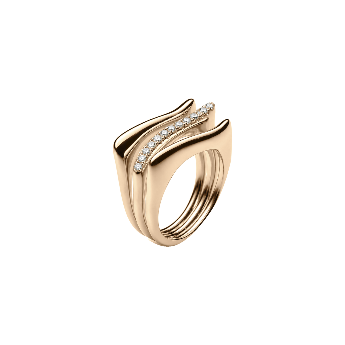 Desvio 3 Wave Diamond Ring