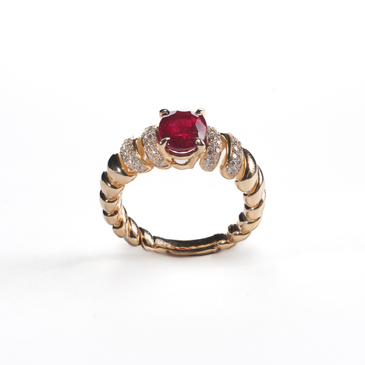 Oval Cut Ruby Ring Small Model