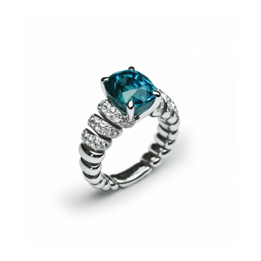 Natural zircon size RPC Ring