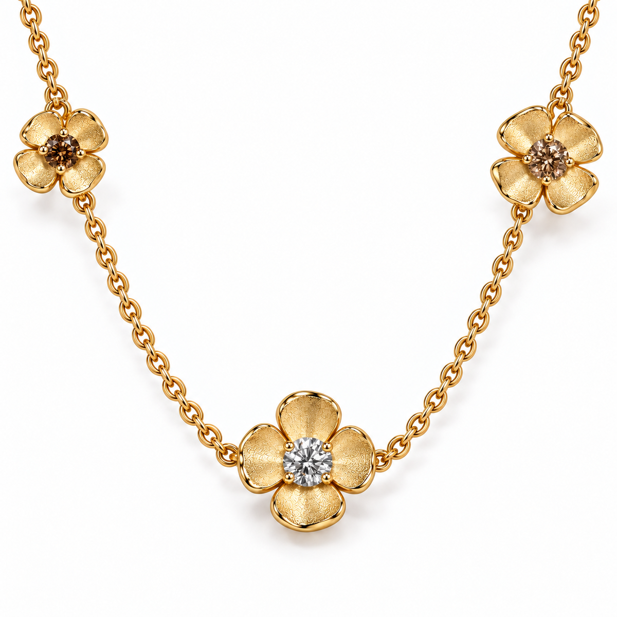9 Flower Long Necklace