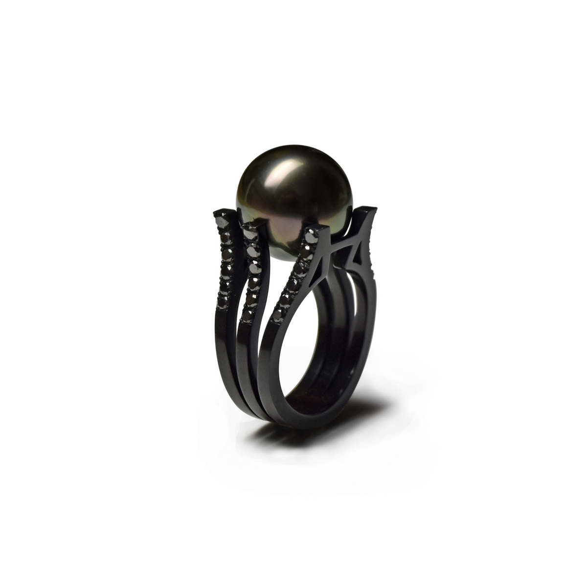 Bague Perle de Tahiti Gris-Vert