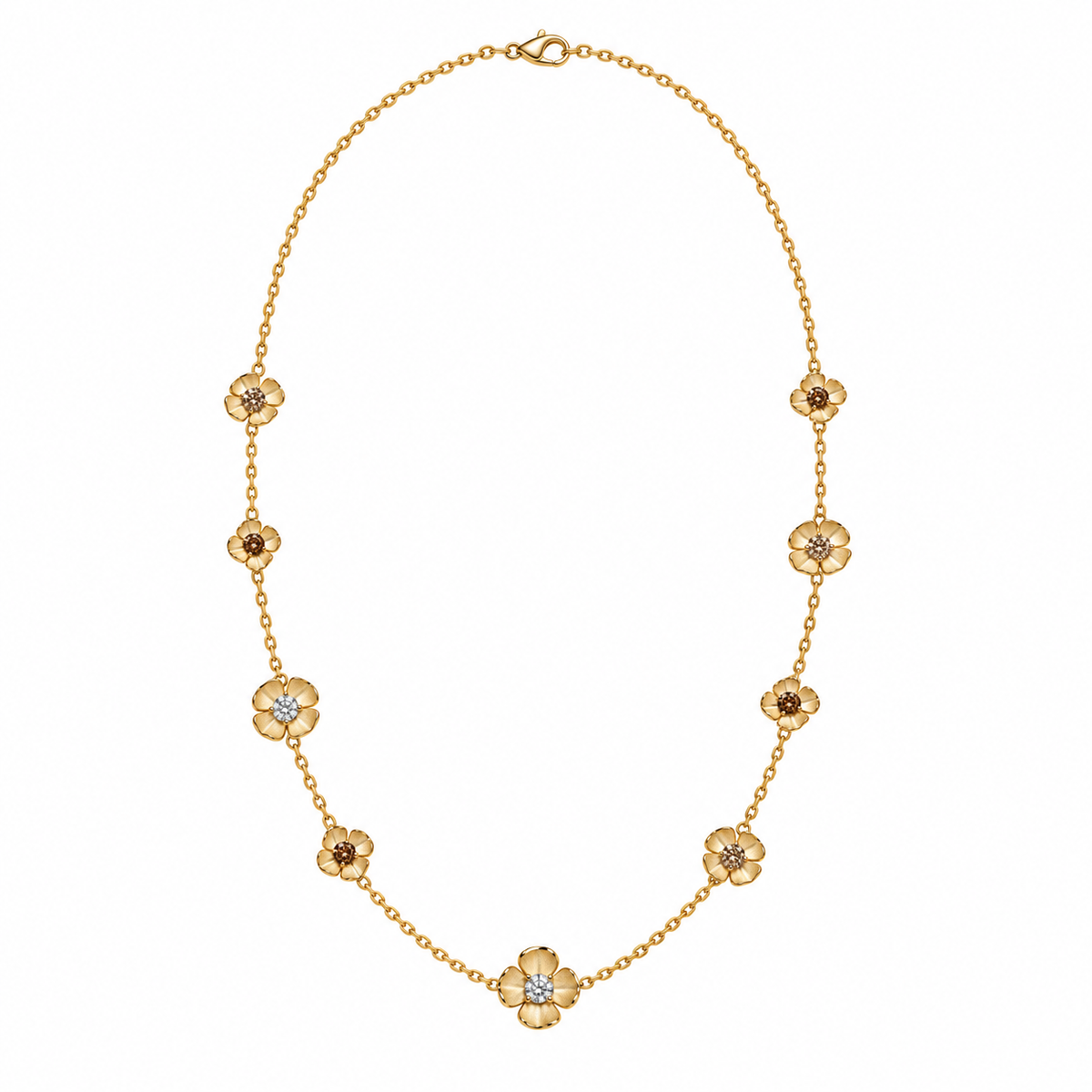 9 Flower Long Necklace